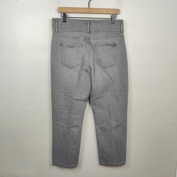 Ann Taylor The Straight Crop Jeans Womens 10 Gray Wash Preppy Stretch - Picture 6 of 9